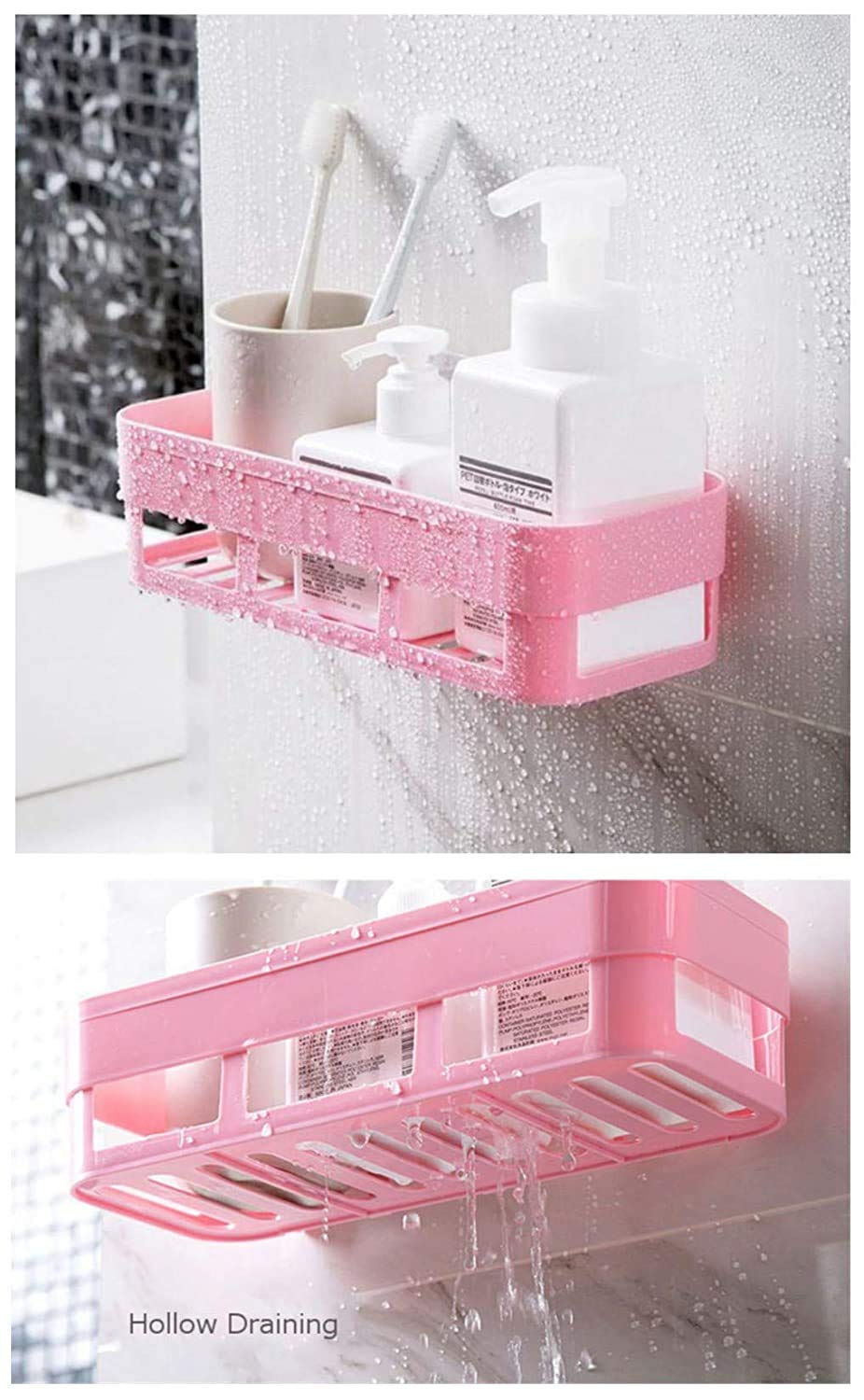 1094 Plastic Inter Design Bathroom Kitchen Organize Shelf Rack Shower Corner - SkyShopy 1094 Plastic Inter Design Bathroom Kitchen Organize Shelf Rack Shower Corner - SkyShopy